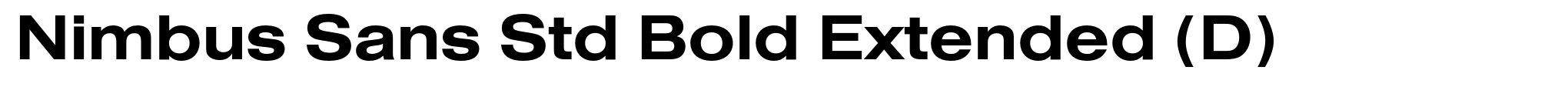Nimbus Sans Std Bold Extended (D) image